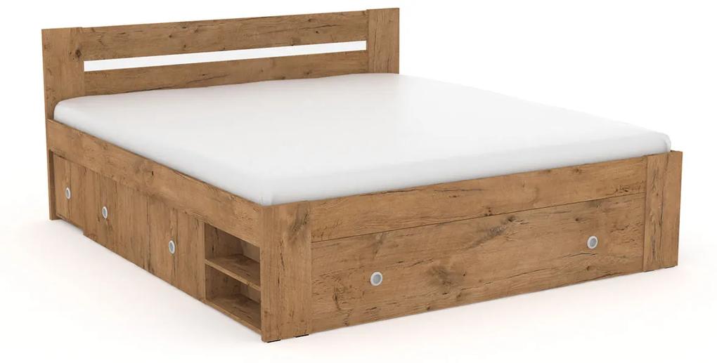 DREVONA Manželská posteľ 180 cm dub lancelot REA LARISA