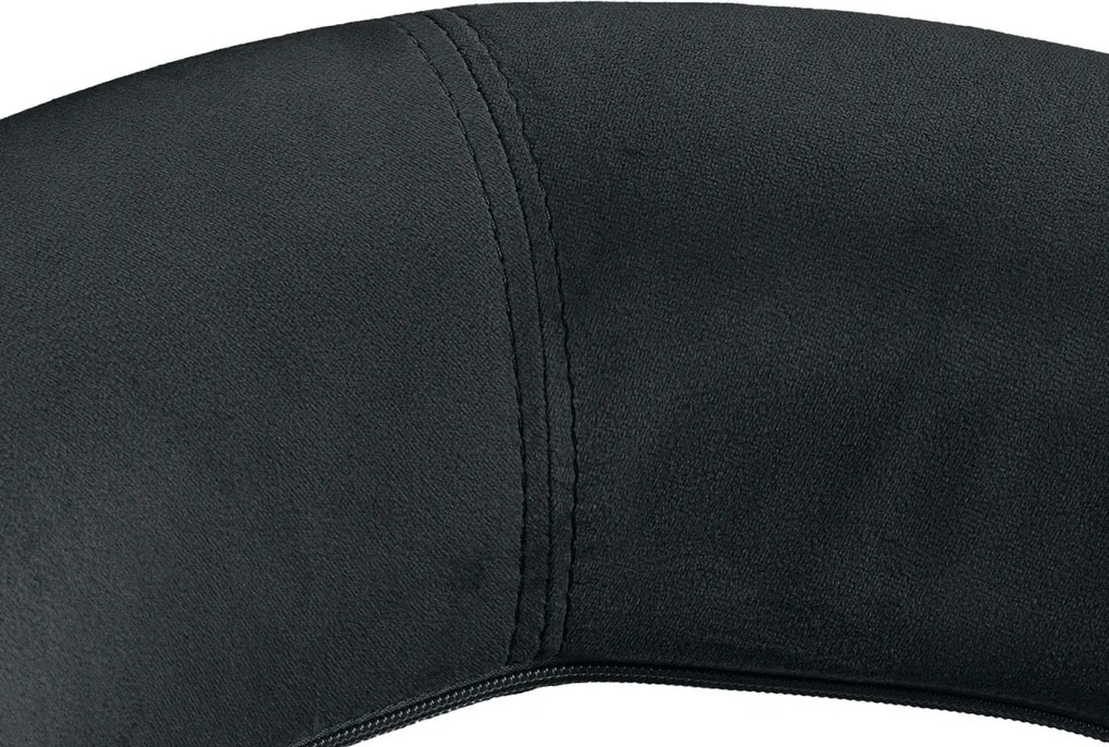 Barová stolička Olinda - zamat, čierny rám - black