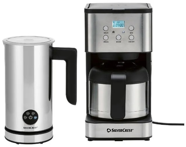 Silvercrest® Kávovar na filtrovanú kávu + Napeňovač mlieka EDS SMA 500 H1 (800011599)
