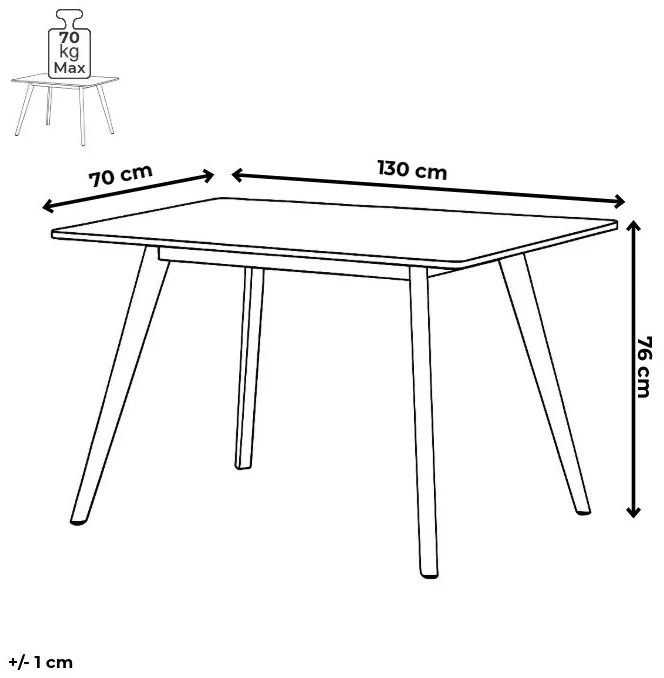 Autronic BONTEC Jedálenský stôl 130x70cm, spekaná keramika, mramor, HT-403M GREY Farba: Šedá