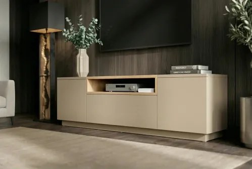 TV-skrinka 47812 Loft 160cm Sivá/Prírodná Dub Dyha - Komfort-nábytok