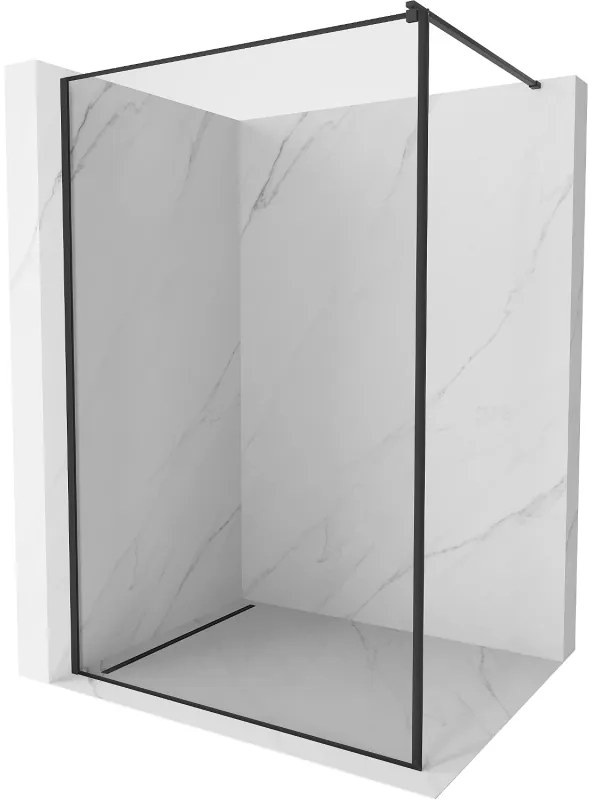 Mexen Kioto sprchová zástena 110x200 cm 8 mm, čierny profil, sklo čierny rám, 800-110-101-70-70