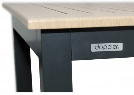 Doppler EXPERT WOOD antracit - záhradná gastro barová súprava 4+1
