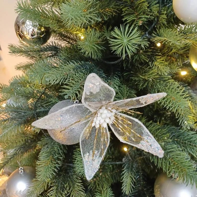 DECOLED Květ, prům. 20 cm, bílá