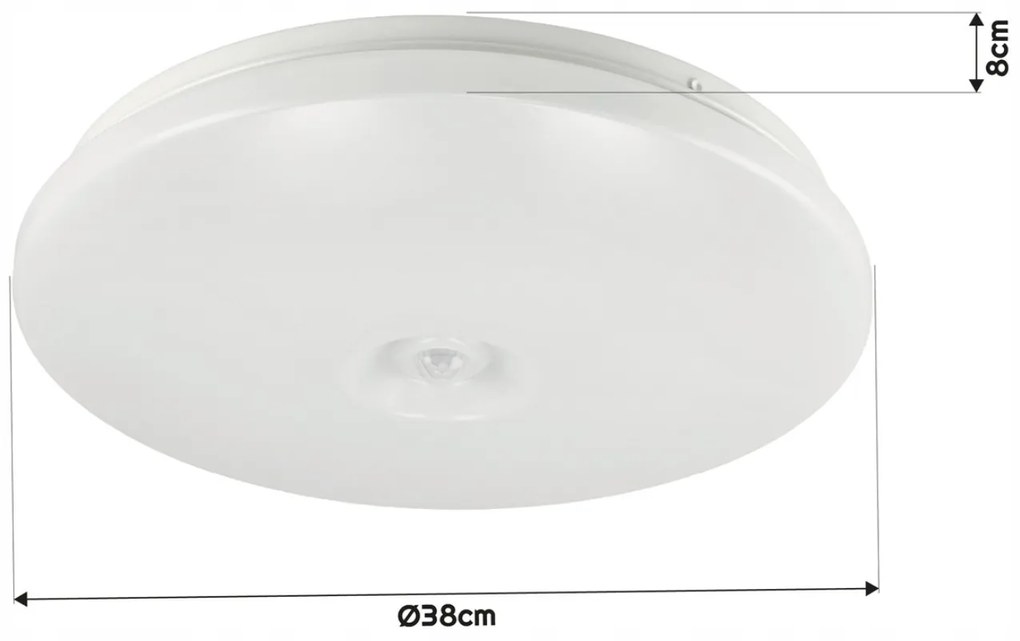 BERGE Stropný panel LED 24W CLIO, okrúhly, s pohybovým a súmrakovým senzorom