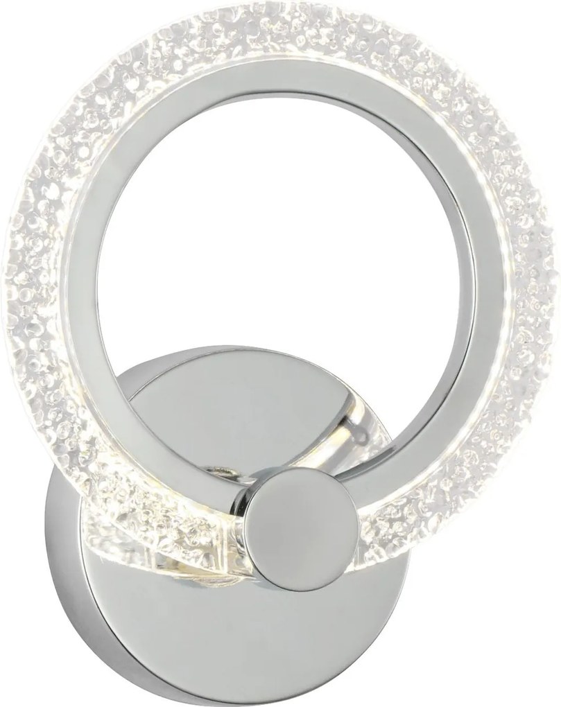 Toolight Toolight, LED nástenné svietidlo 22x19cm, 8W, 3000K, LHJ067-W, chrómová, OSW-60035