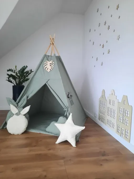 Detský stan Tipi Boho zelený