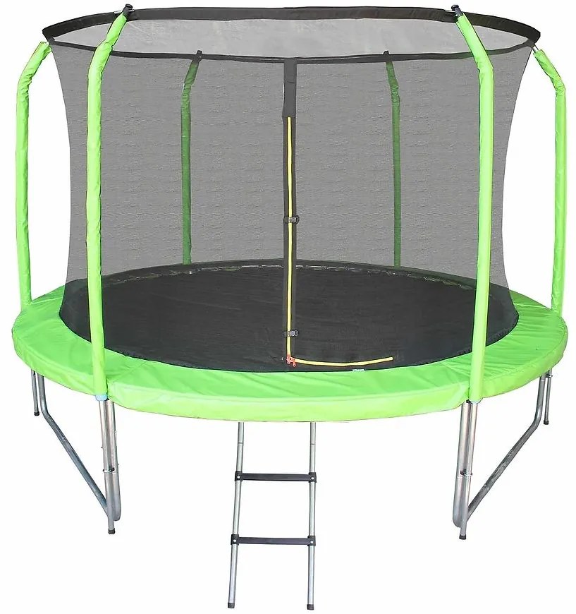 Trampolína COMFORT s rebríkom 244 cm zelená