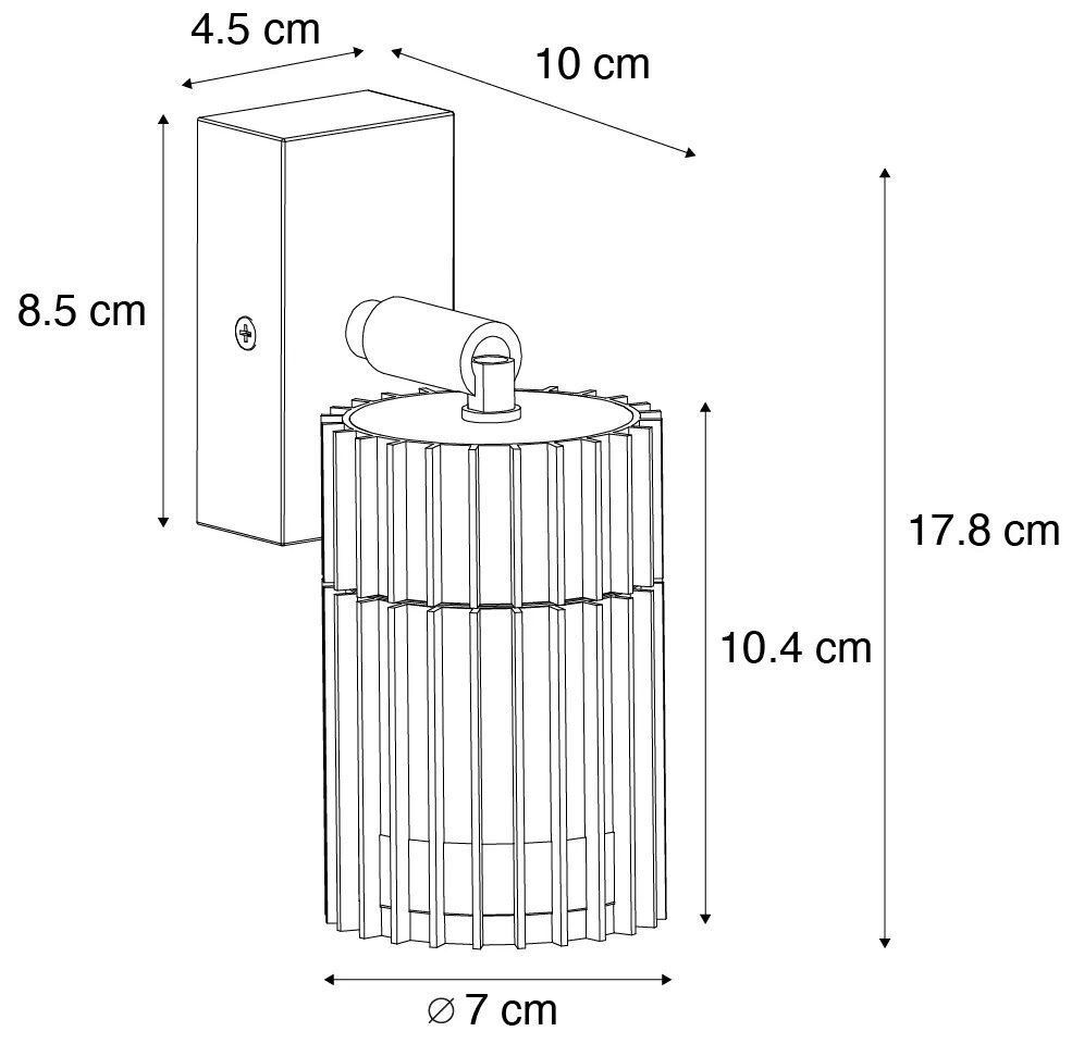 Dizajnové vonkajšie stropné bodové svietidlo čierne IP44 - Boris