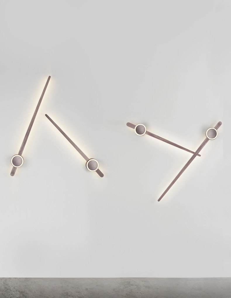 LED nástenné svietidlo Kedo 80 hnedá