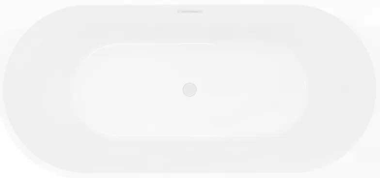 Mexen Silo, rohová voľne stojaca ryhovaná vaňa, pravá, 170 x 80 cm, biela-čierna, biely prepad, 52891708075P-20