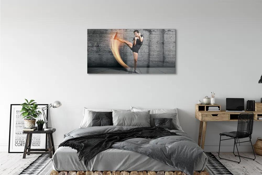 Obraz plexi Žena cvičenec 125x50 cm