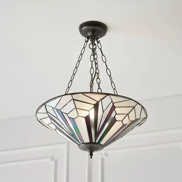 Endon 63936 - Luster na reťazi Tiffany ASTORIA 3xE27/60W/230V pr. 48 cm