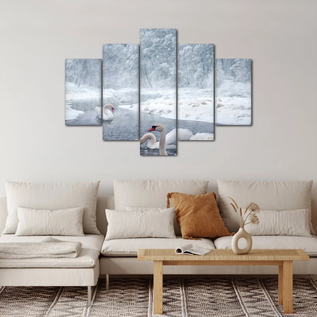 Obraz labutí (150x105 cm)