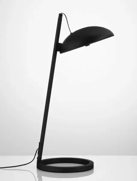 Dizajnová stolová lampa Flute čierna
