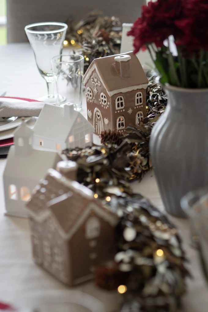 Ib Laursen Keramický svietnik Stillenat Gingerbread Arched Door