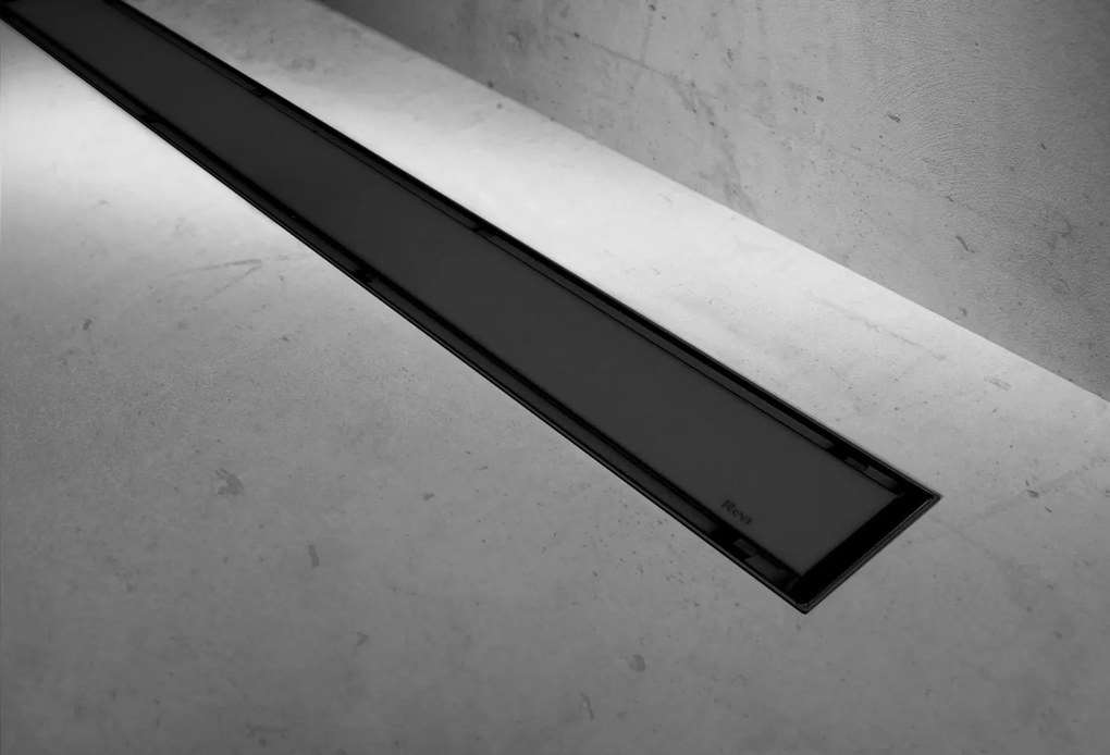 Odtokový žľab REA NEO PURE PRO 50 cm, čierna matná