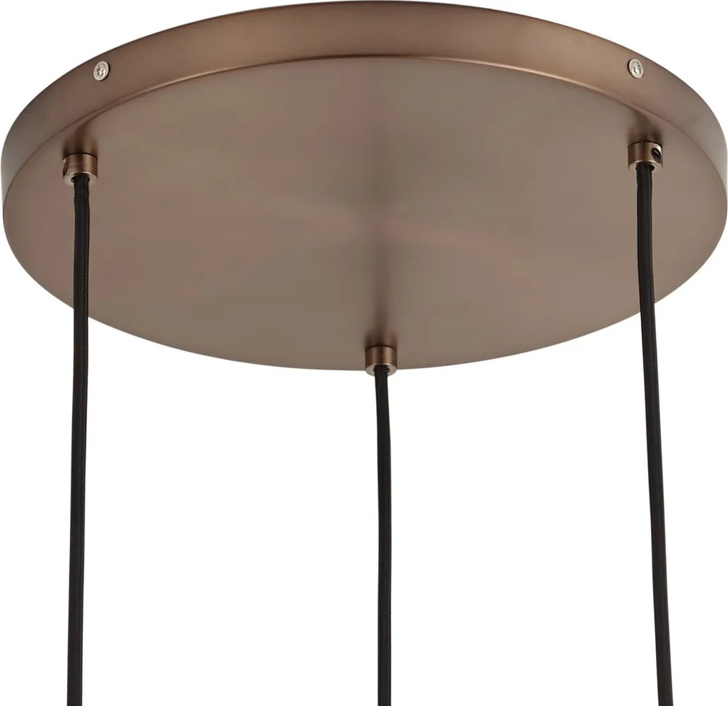Dizajnová závesná lampa tmavobronzová 3-svetelná - Ard