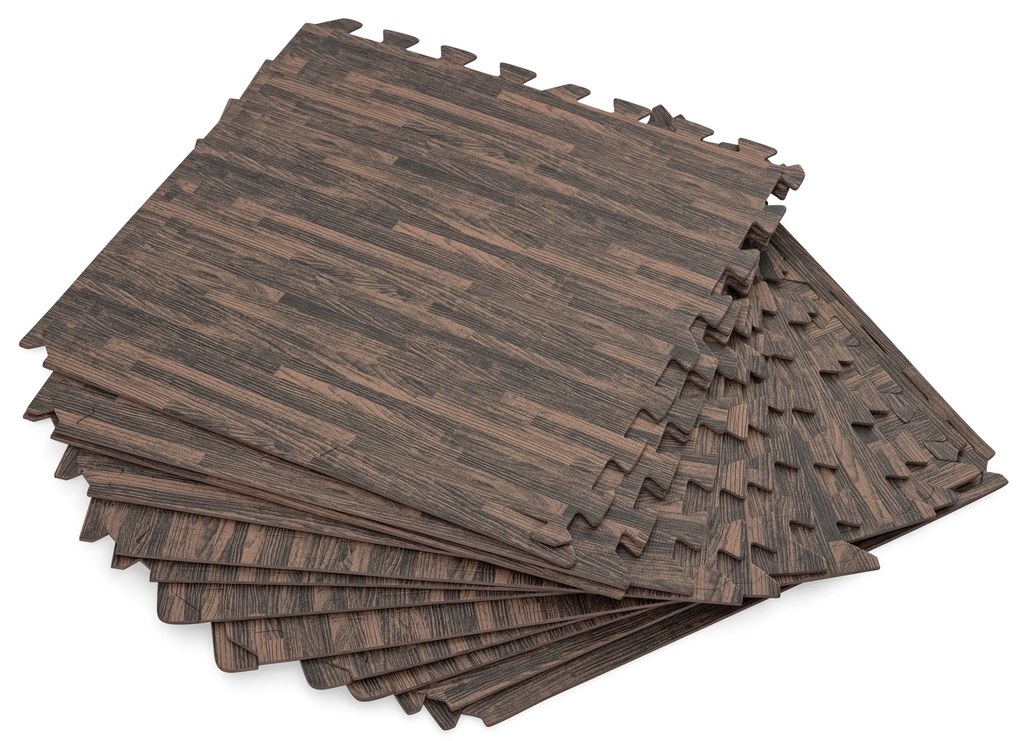 Bestway Penová podložka k záhradnému bazénu Imitácia dreva 12 ks 50x50cm 58712