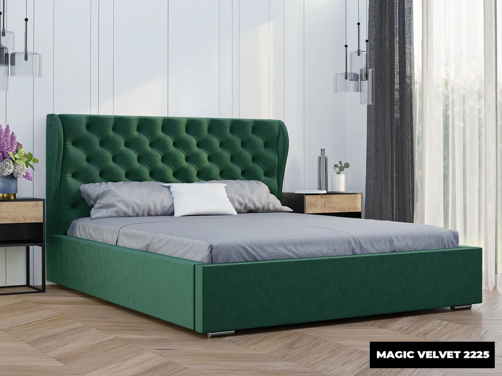 PROXIMA.store - Luxusná čalúnená posteľ LUNA ROZMER: 140 x 200 cm, TYP ROŠTU: KOVOVÝ ROŠT
