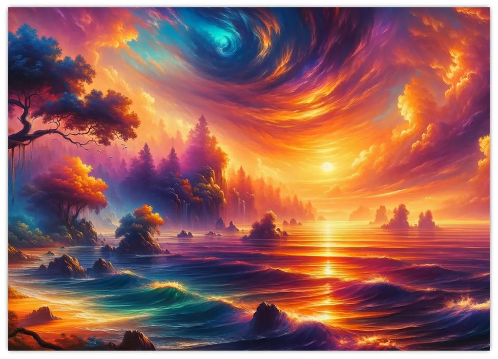 Sklenený obraz - Magický svet (70x50 cm)