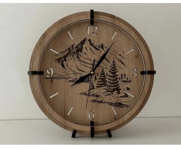 Li-Go 23697/DUB/BAT2 - LED stmievateľné hodiny so snímačom LED/1xAA, priemer 32 cm, dub