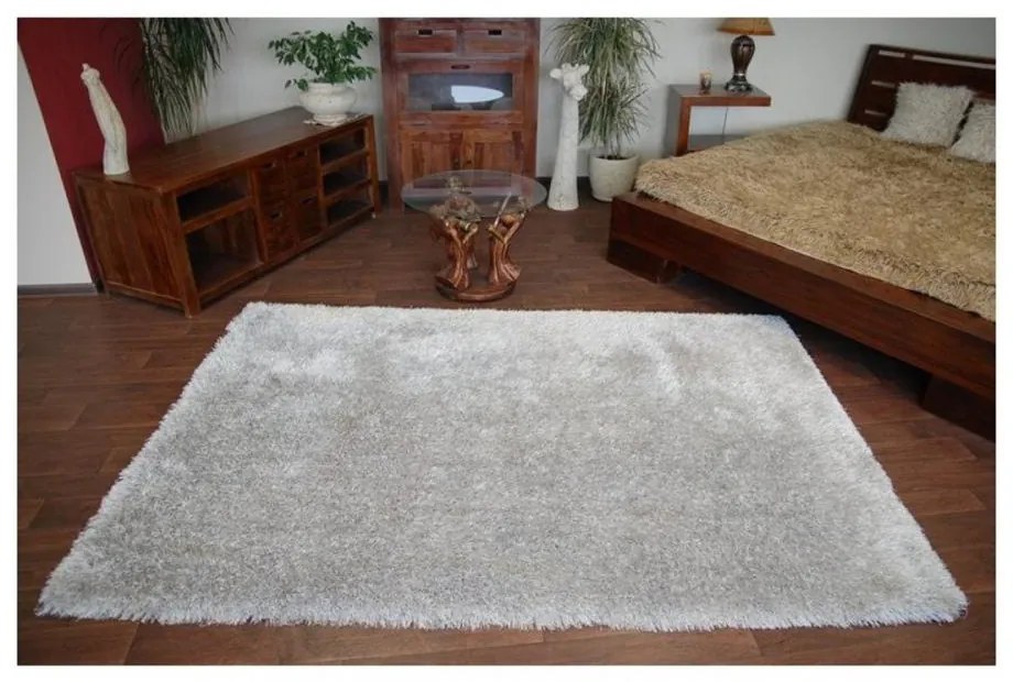 Luxusný kusový koberec Shaggy Love sivý 60x110cm