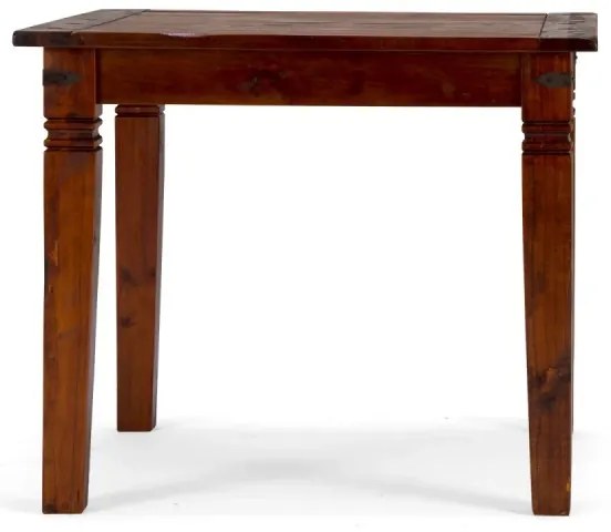 furniture-nabytek.cz - Masívny jedálenský stôl Catana z borovice, hnedý, lakovaný, štvorcový – 90×90×76 cm