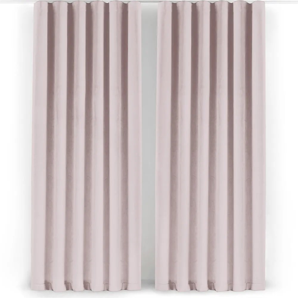 Svetloružový zamatový dimout záves 140x250 cm Velto – Filumi
