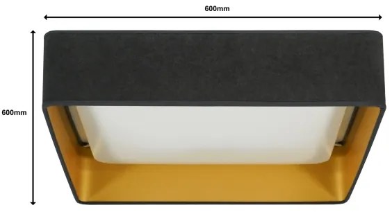 Brilagi-LED Stmievateľné svietidlo VELVET SQUARE LED/36W/230V Wi-Fi Tuya+DO šedá