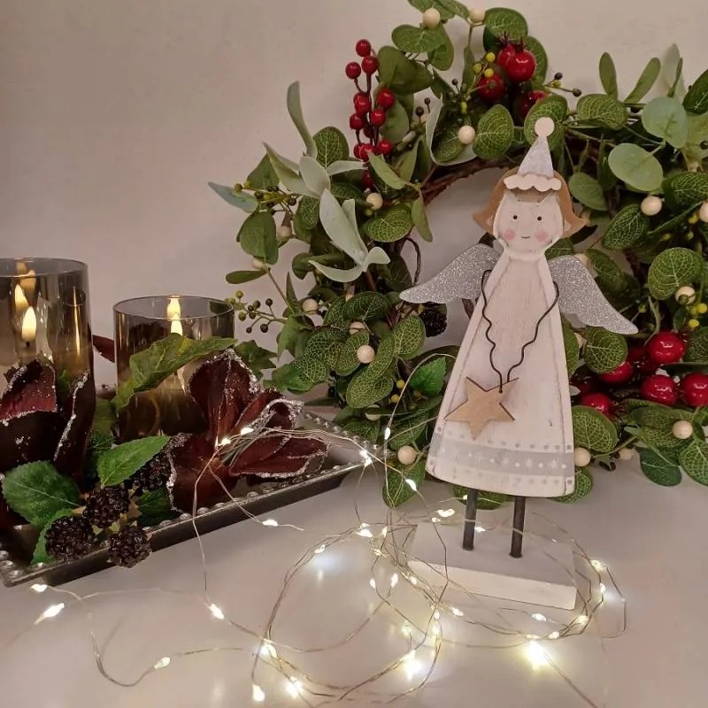 DECOLED Dekorácia, anjel, 11,5 x 4 x 23 cm