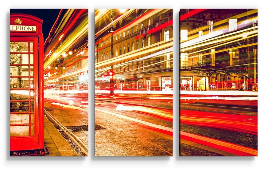 Sablio Obraz - 3-dílný Nočný Londýn - 120x80 cm
