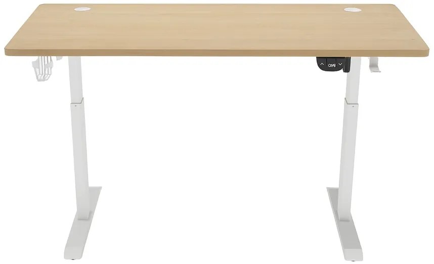 Herný stôl BR01 svetlohnedý s bielym rámom 140 cm