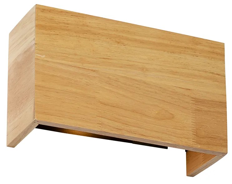 Rustikálna nástenná lampa z dubového dreva - Otan