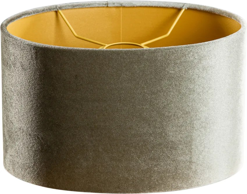 Zamatový tienidlo zelené so zlatým vnútorným oválnym 25/16/15