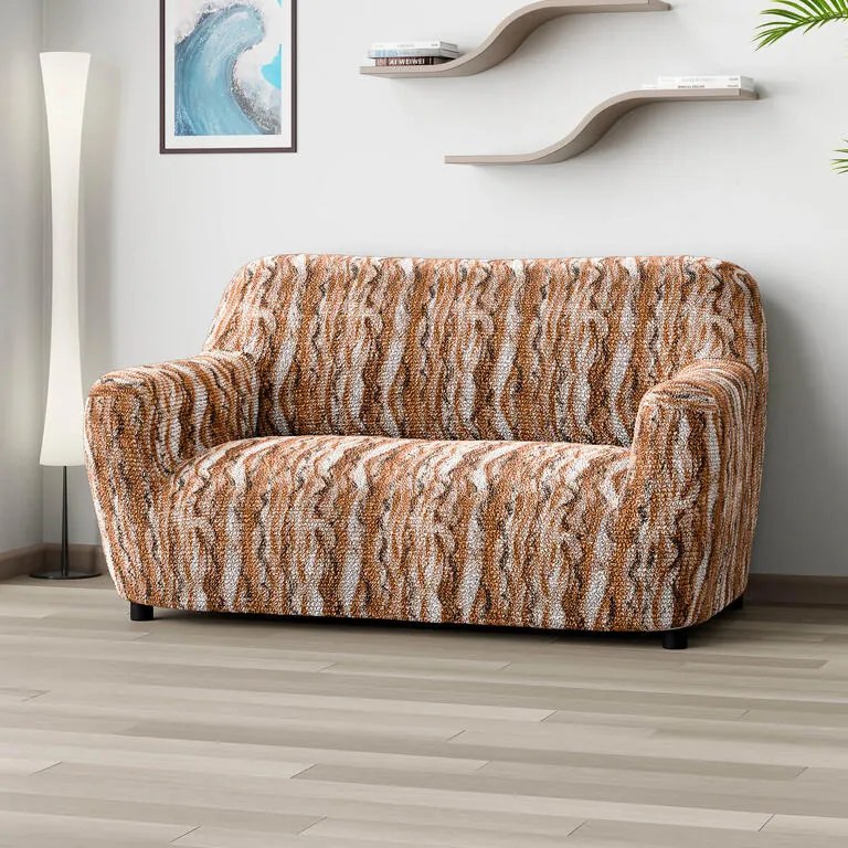 Bielastické poťahy OCEANO NOVÉ tehlové dvojkreslo (š. 120 - 160 cm)