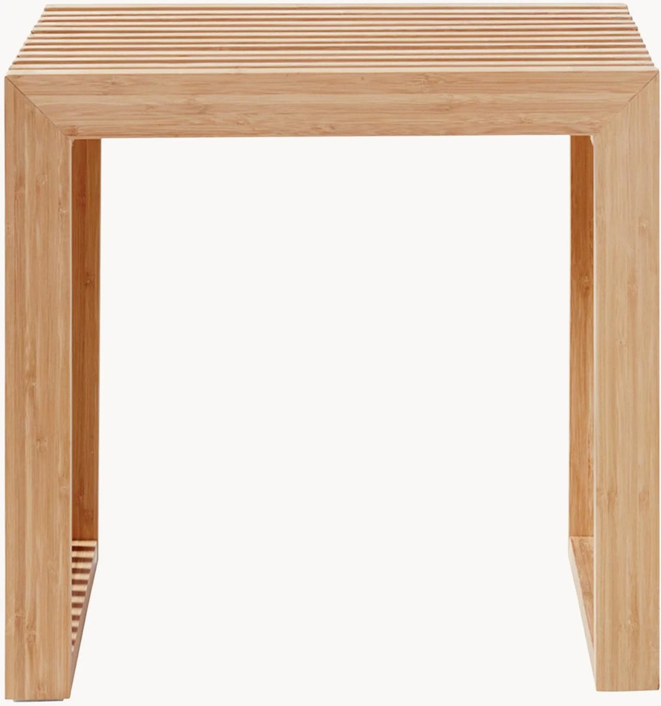 Ručne vyrobená taburetka z bambusového dreva Rib