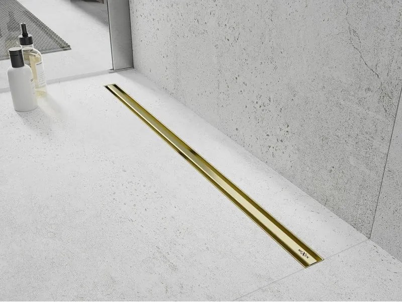 Mexen Flat 360° Slim sprchový žľab 100 cm, zlatá matná, 1A41100