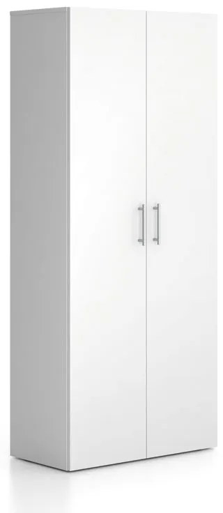 Kancelárska skriňa vysoká SOLID, 800 x 400 x 1830 mm, biela