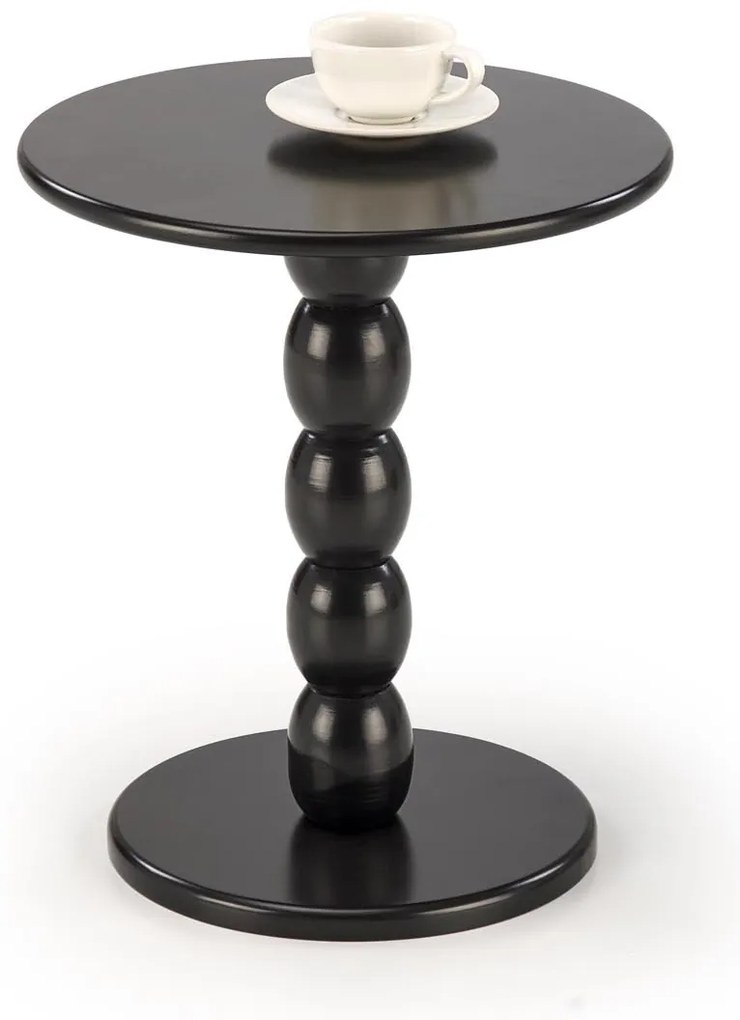 Odkladací stolík Cirilla 40 cm z masívu čierny