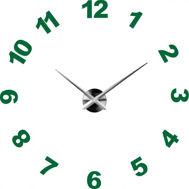 Stylesa - Moderné nástenné hodiny nalepovacie veľké TRINITY S047 i čierne
