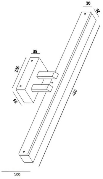 Fabas 3362-26-138 - LED kúpeľňové osvetlenie zrkadla SAURA LED/10W/230V