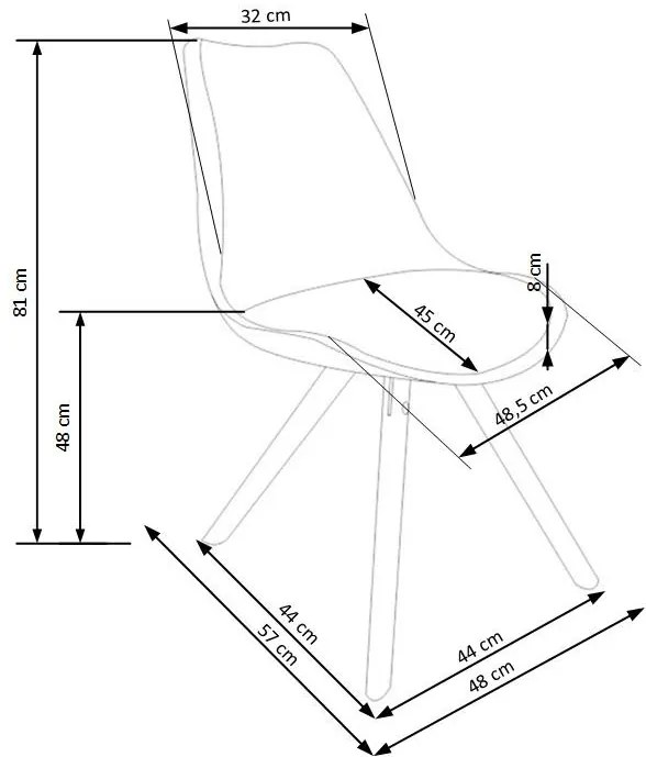 Jedálenská stolička Scan tmavosivá