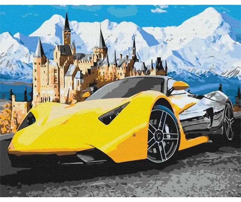 NO-1007745 NORIMPEX 5D Diamantová mozaika - Yellow Sport-Car