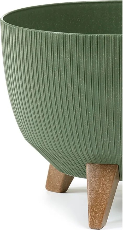 Květináč ROSA LINEA Eco Wood 29,2x18,3 cm zelený