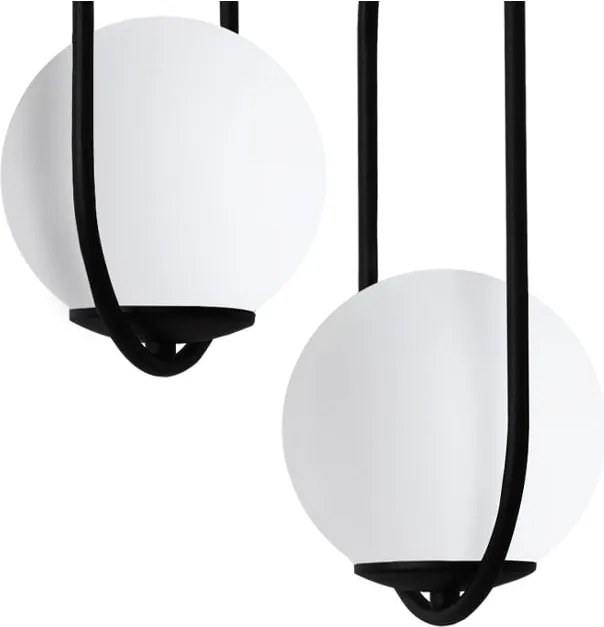 Závesné svietidlo Florence, 3x biele sklenené tienidlo, b, UI