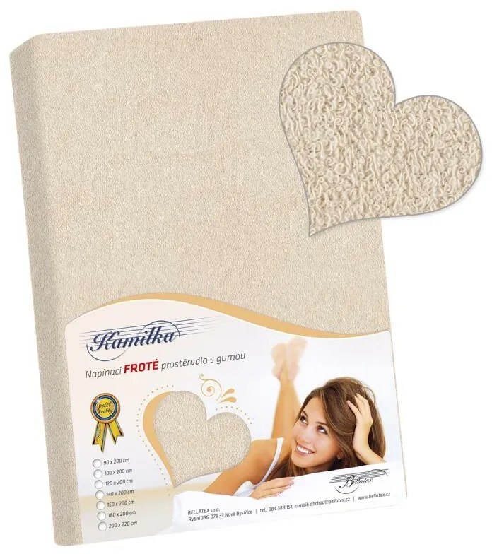 Bellatex Froté prestieradlo natur, 120 x 200 cm