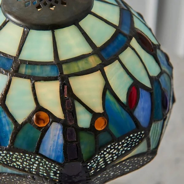 Endon 64088 - Stolná lampa Tiffany DRAGONFLY 1xE14/40W/230V priemer 20 cm