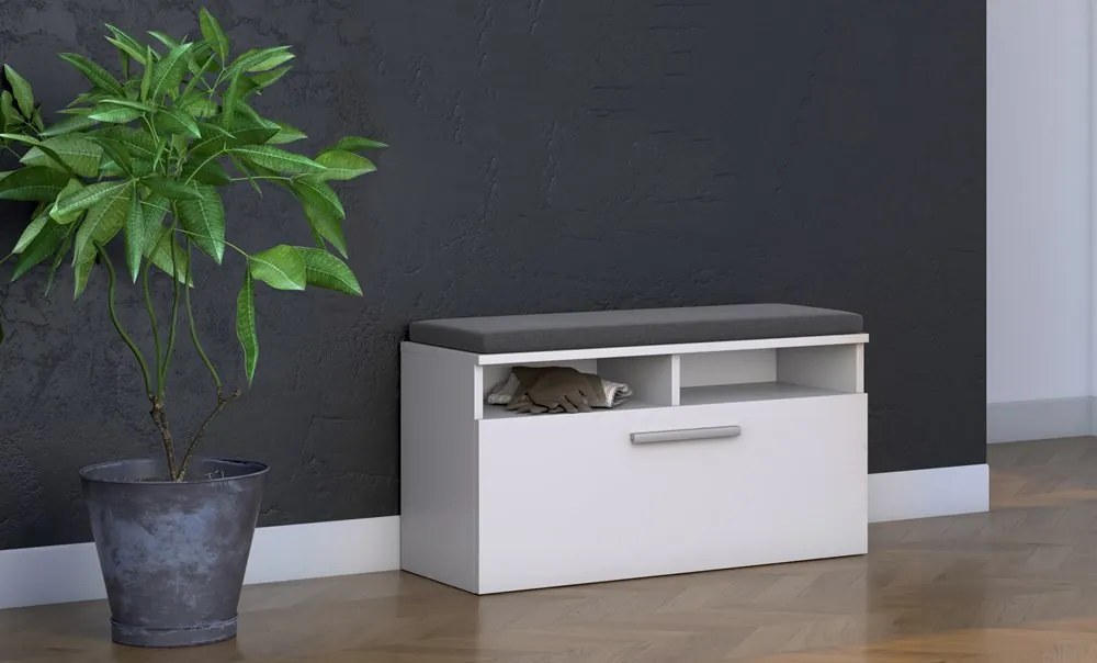 Botník (skrinka na topánky) Reclemos 1 (biela). Akcia -23%. Vlastná spoľahlivá doprava až k Vám domov. 1132593