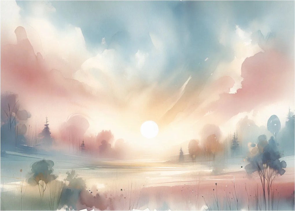 Sklenený obraz - Elegantná krajina (70x50 cm)
